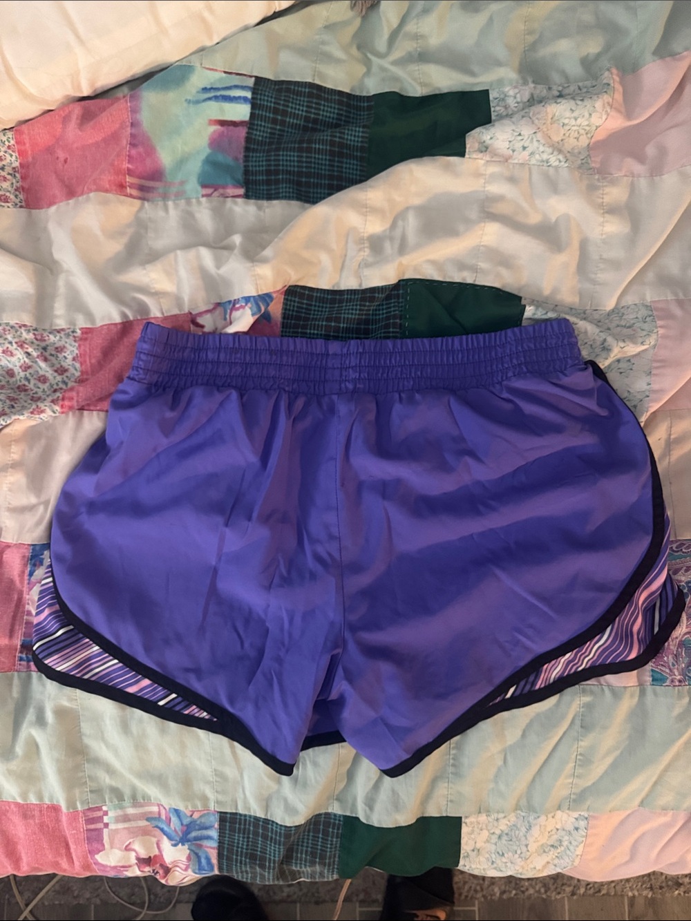 tek gear Purple Athletic Running Shorts with Black Trim